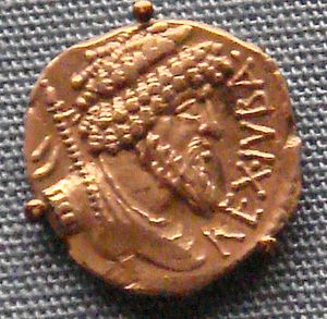 Juba denarius in support of Pompey against Cesar 60 46 BCE.jpg