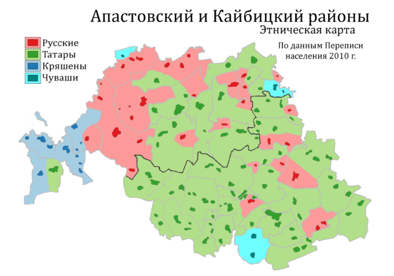 Этническая карта Кайбицкого района
