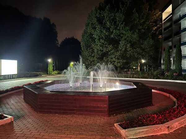 Фонтан напротив главного входа