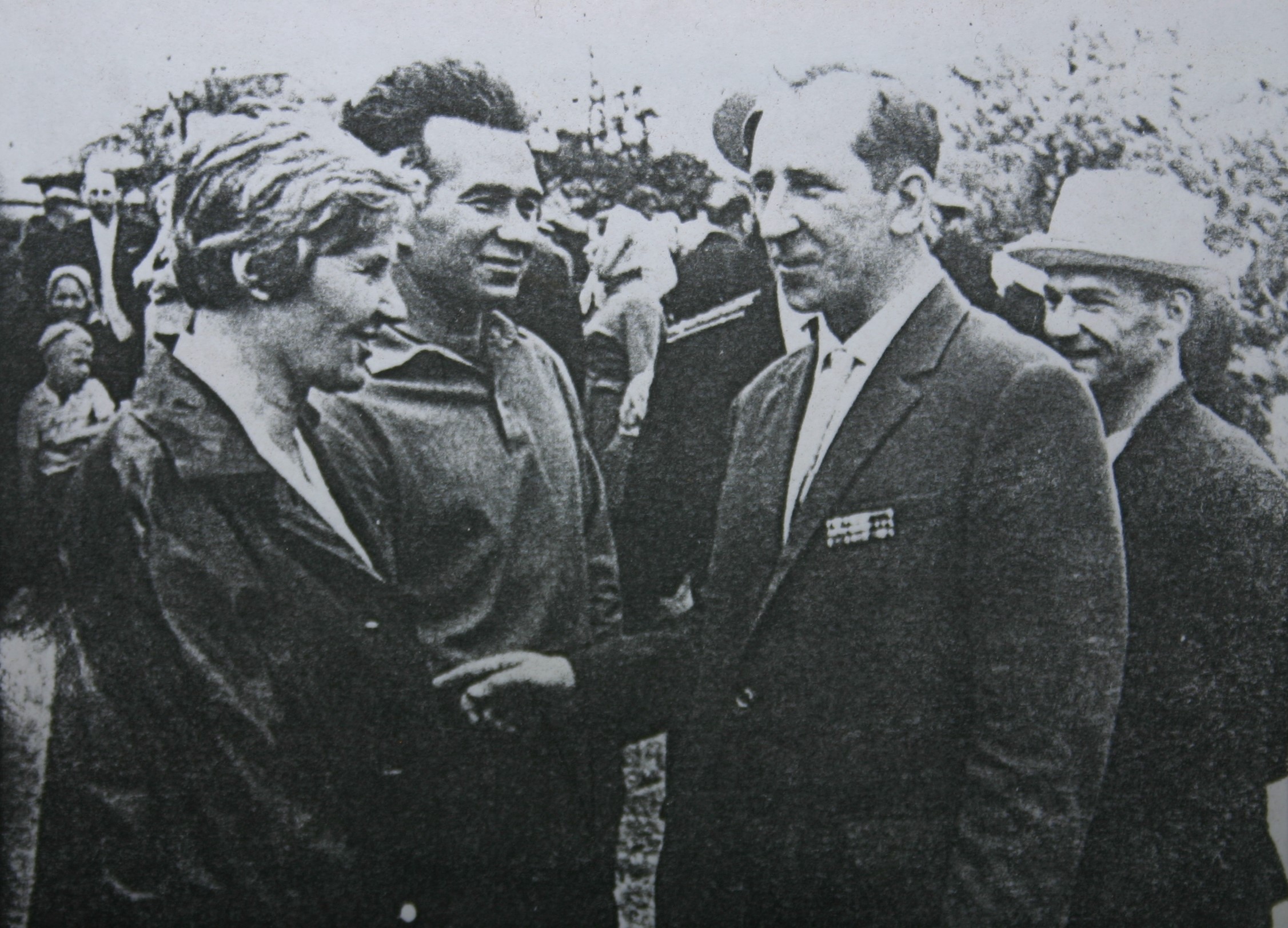 На встрече партизан-батинцев в посёлке Пржевальское в июле 1965 года