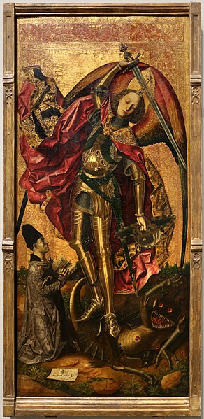 Файл:Bartolomé bermejo, san michele trionfa sul demonio, 1468, 01.jpg