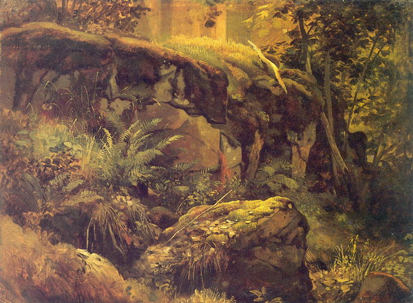 Камни в лесу. Валаам. Этюд. 1858—1860