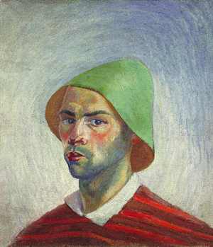 Файл:Прошкин Виктор-Автопортрет в зелёной шляпе-1928b.jpg