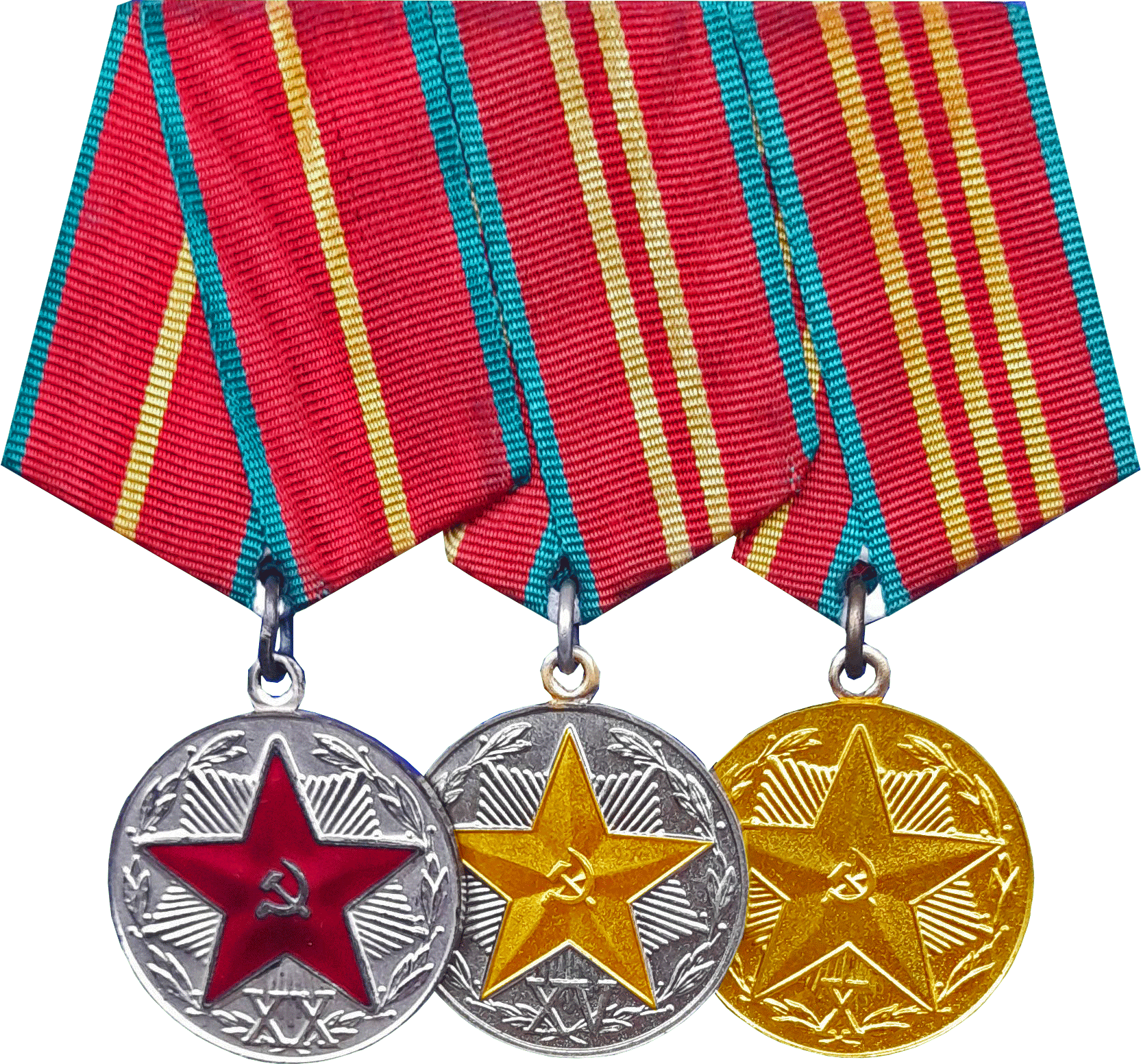 Комплект медалей За безупречную службу в органах и войсках КГБ 1, 2, 3 степени