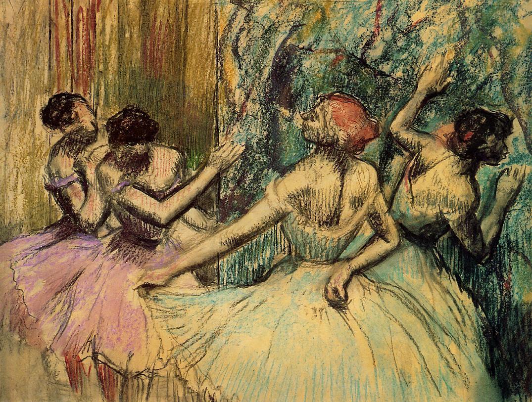 Degas - Dancers in the Wings, circa 1897-1901.jpg