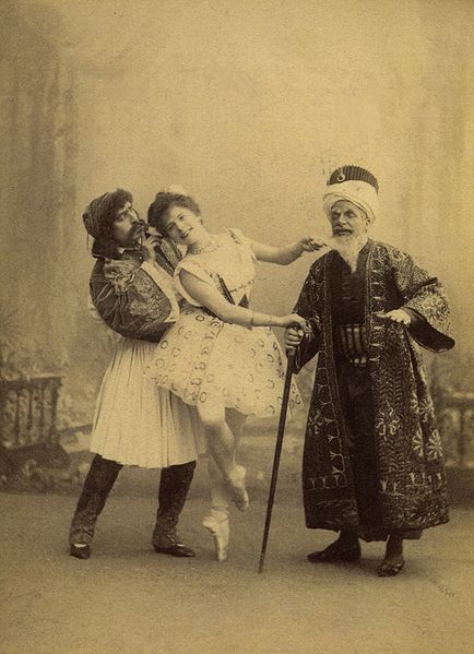 Файл:Corsaire -Pavel Gerdt as Conrad -Pierina Legnani as Medora -Alfred Bekefi as Pasha -1899.jpg
