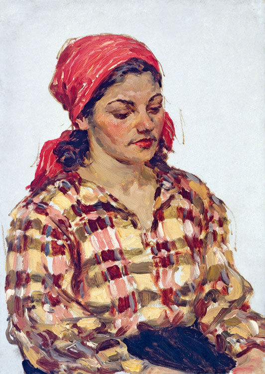 Файл:Соколов-Женщина в красном платке-1952.jpg