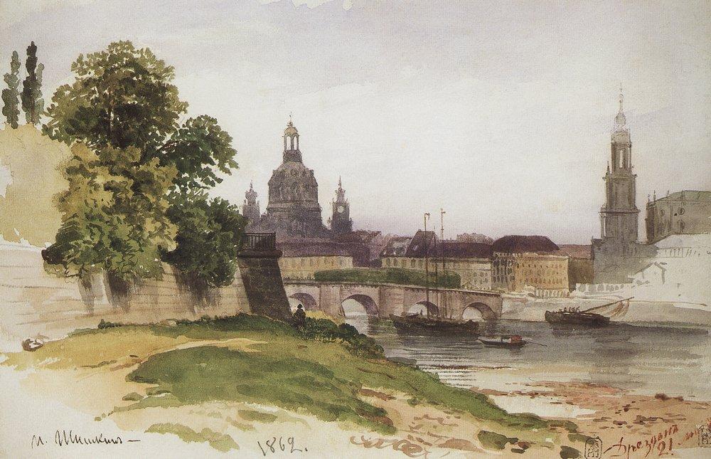 Дрезден. Мост Августа. 1862