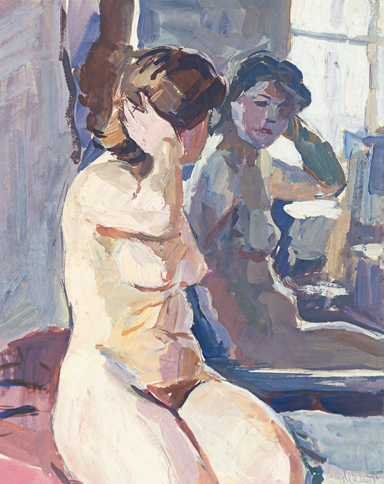 Шмидт А. В. Обнажённая перед зеркалом. 1952
