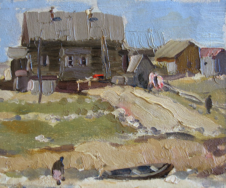 Ерёмин А. На берегу речки. 1956