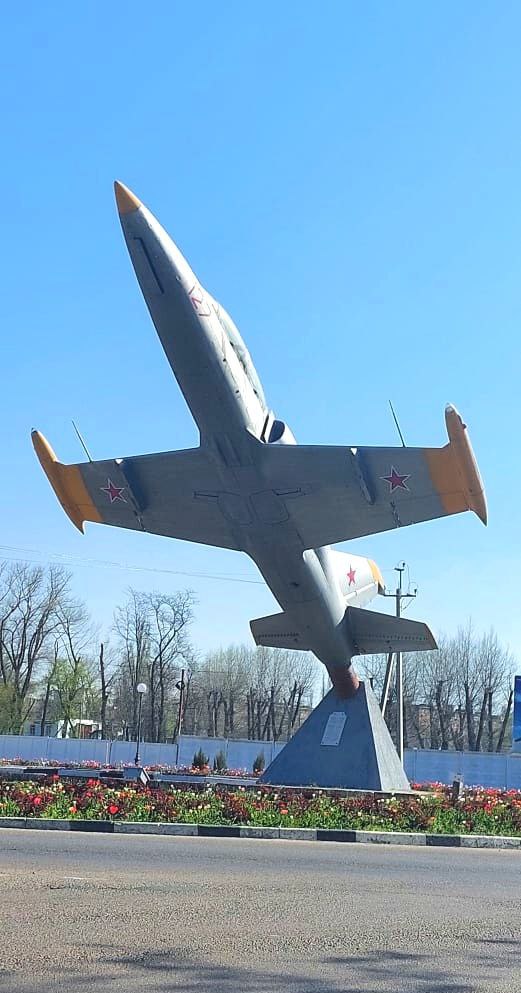 Файл:Памятник-самолёт Л-39 в Тихорецке.jpg