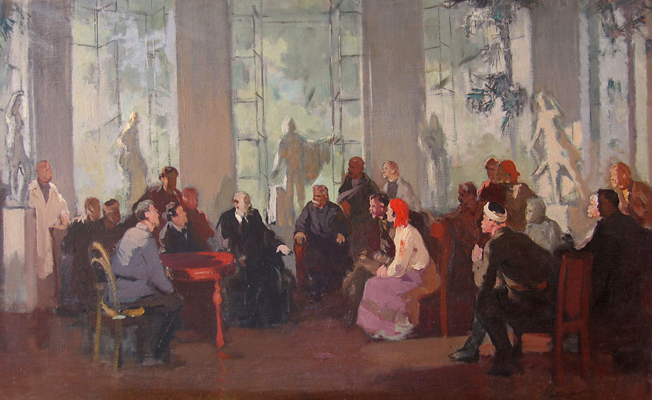 Натаревич М. Посещение Лениным санатория для рабочих в Петрограде. 1946