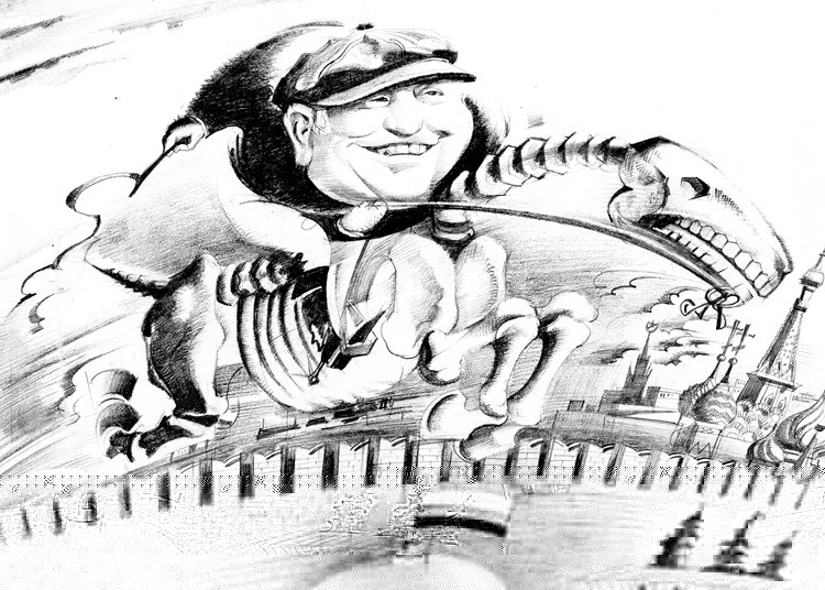 Карикатура Геннадия Животова для газеты «Завтра»