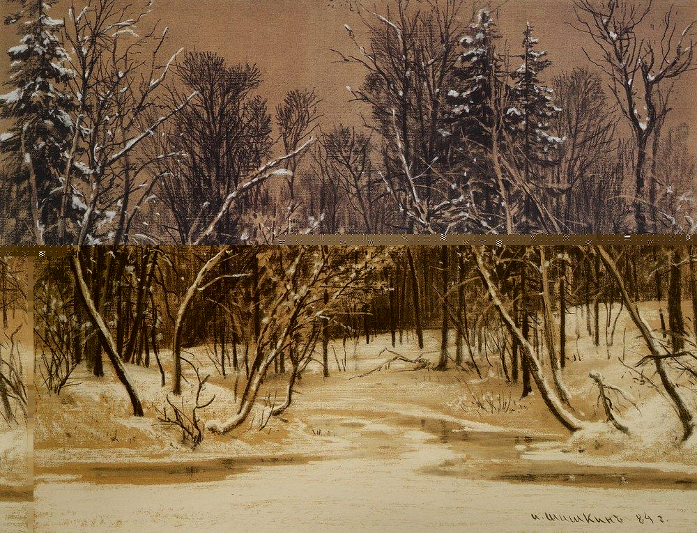 Лес зимой. 1884