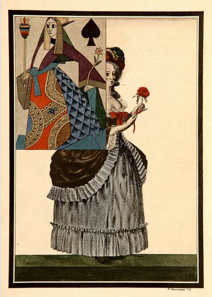 Иллюстрация к циклу «Пиковая дама». 1922 г.