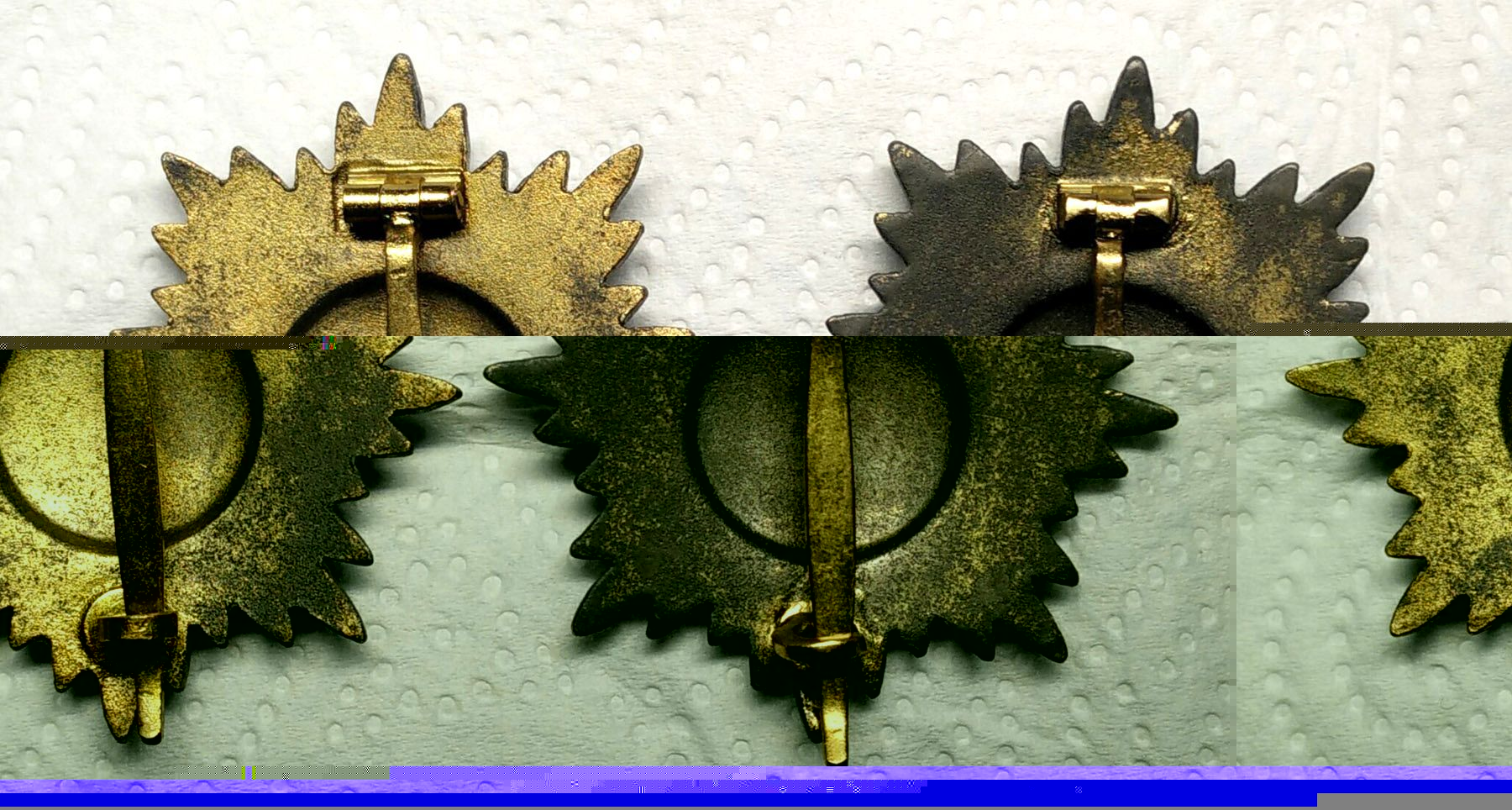 Знаки отличия для восточных народов I класса «в золоте» гражданский и с мечами, реверс
