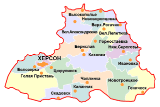 Алешкинский район, карта