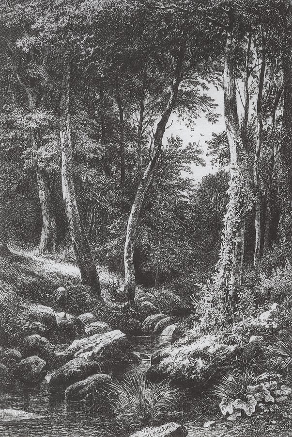 Ручей в лесу. 1870