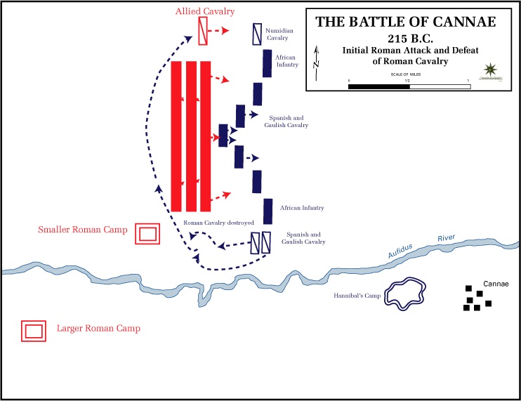 Файл:Battle of Cannae, 215 BC - Initial Roman attack.jpg