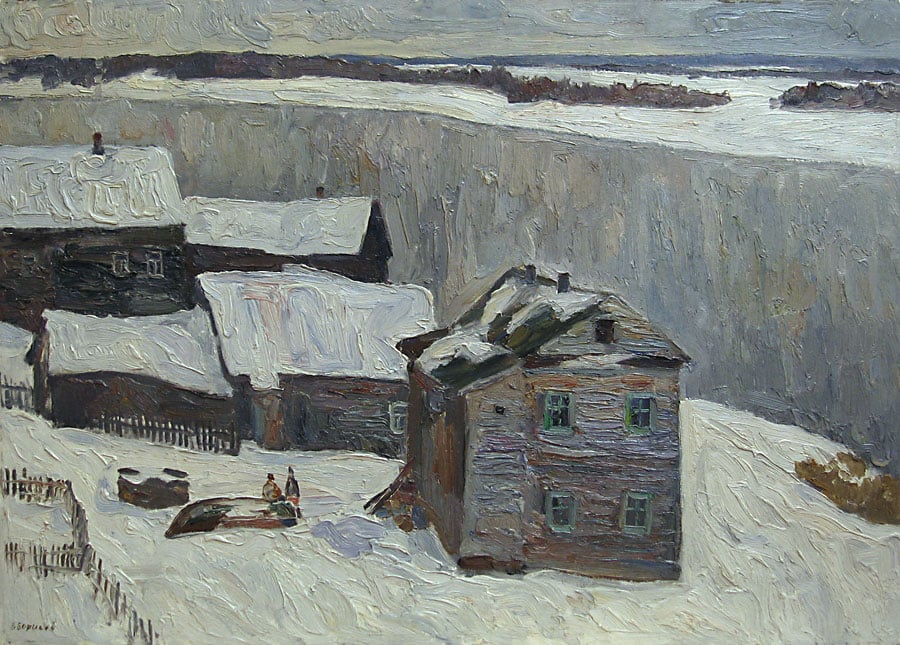 Борисов В. Северная деревня. 1978