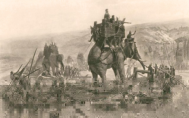 Hannibal traverse le Rhône Henri Motte 1878.jpg