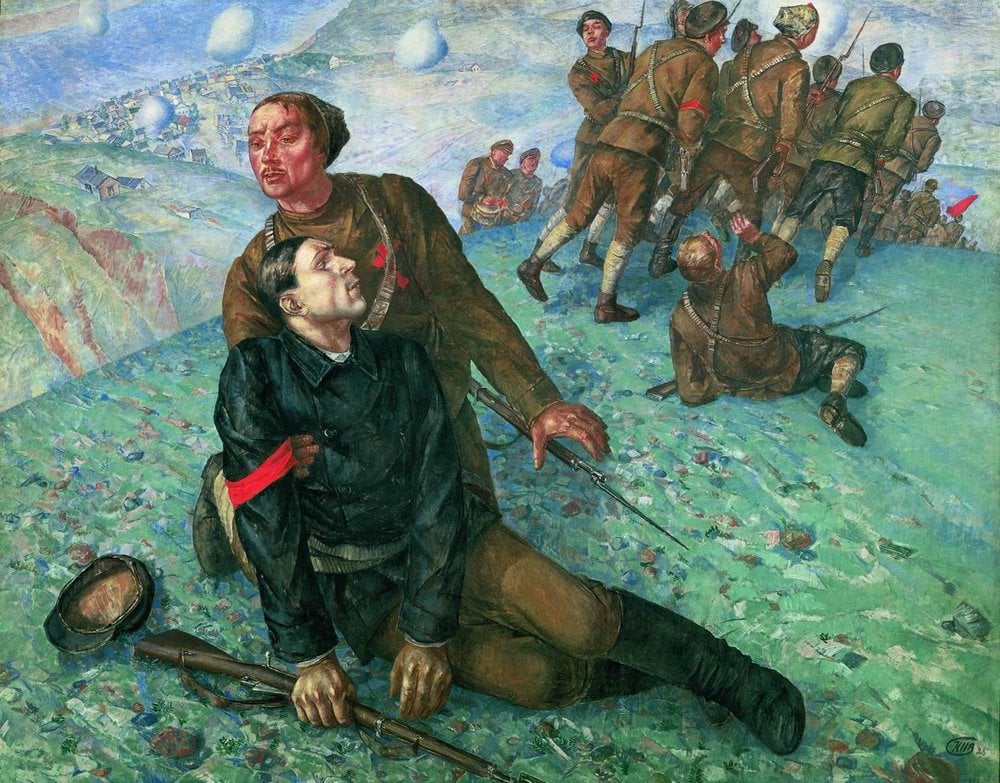 К. С. Петров-Водкин. Смерть комиссара. 1928. ГРМ