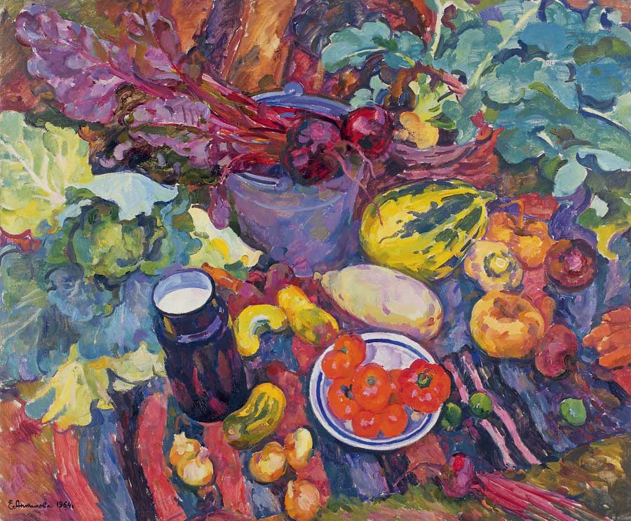 Антипова Е. Натюрморт с овощами. 1964