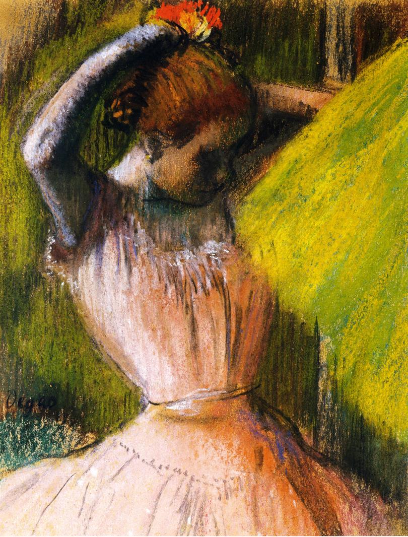 Degas - Ballet Corps Member Fixing Her Hair, circa 1900-1902.jpg