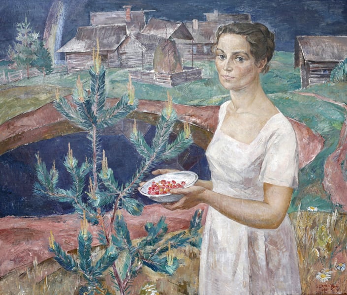 Шаманов Б. Портрет жены. 1964