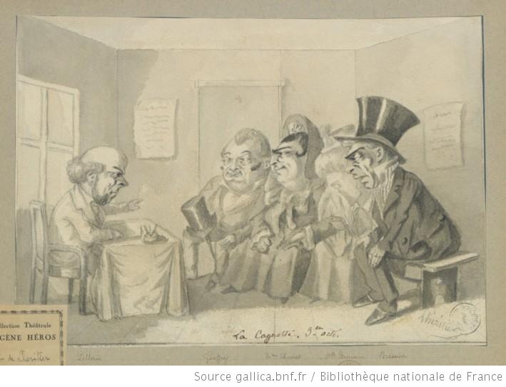Сцена из спектакля «Копилка». 3-й акт. 1864