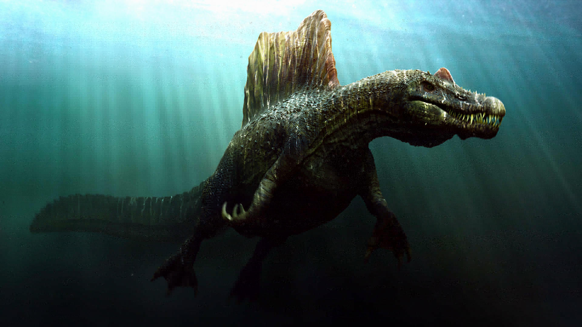 Spinosaurus underwater by johnson mortimer ddxrjym-fullview.jpg