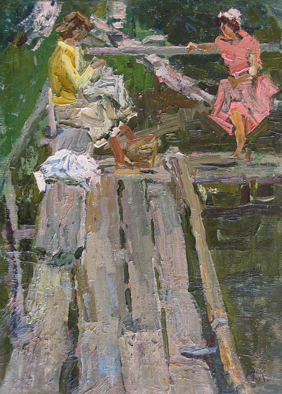Копытцева М. На купальне. 1954