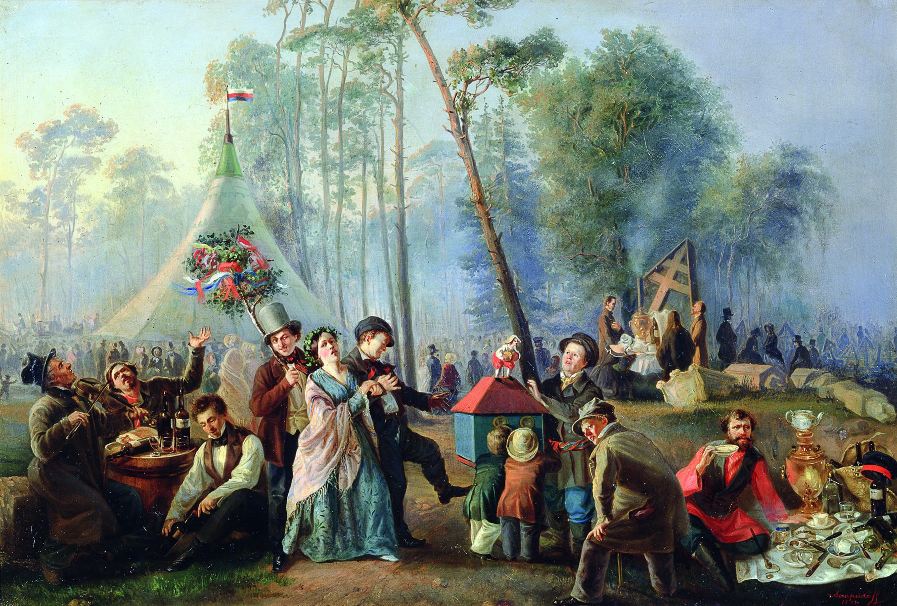 В. Г. Астахов «Гулянье в Марьиной Роще», 1852