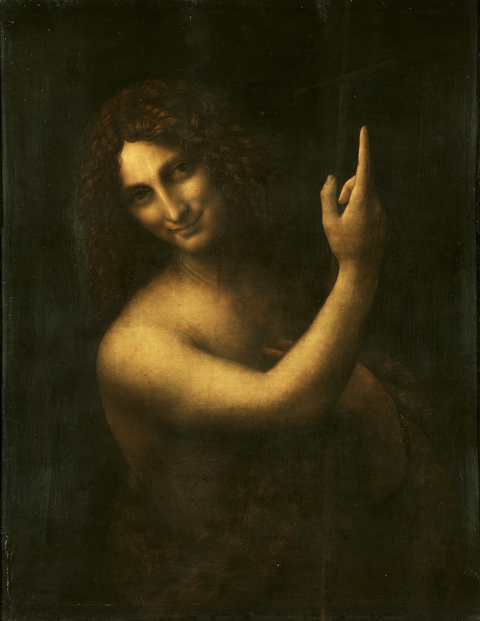Leonardo da Vinci - Saint John the Baptist C2RMF retouched 2.jpg