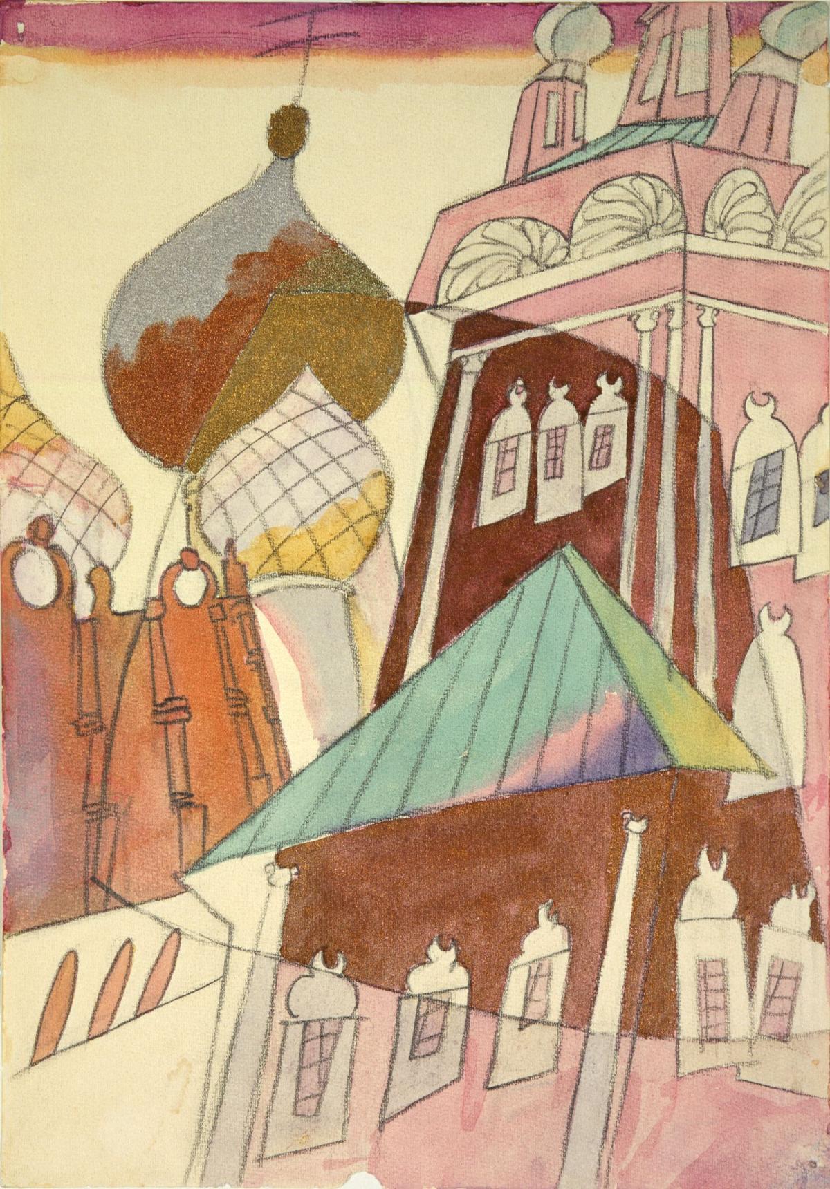 А. В. Лентулов. Церковь. Новодевичий монастырь. 1916—1917