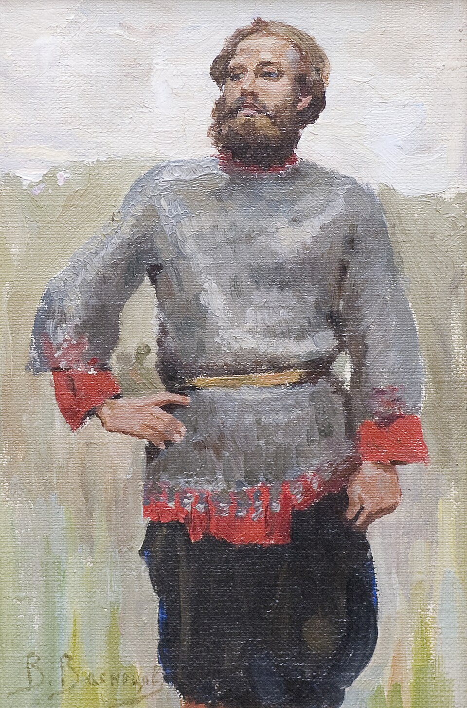 Vyitaz v kogchuge by Vasnetsov (1884, Abramtsevo) 2.jpg
