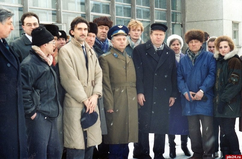 Михайлов и Жириновский с псковским партийным активом ЛДПР