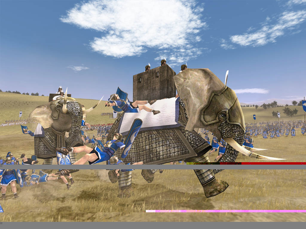 Файл:Rome Total War.Боевые слоны Карфагена успешно атакуют пехоту Дома Сципионов.jpg