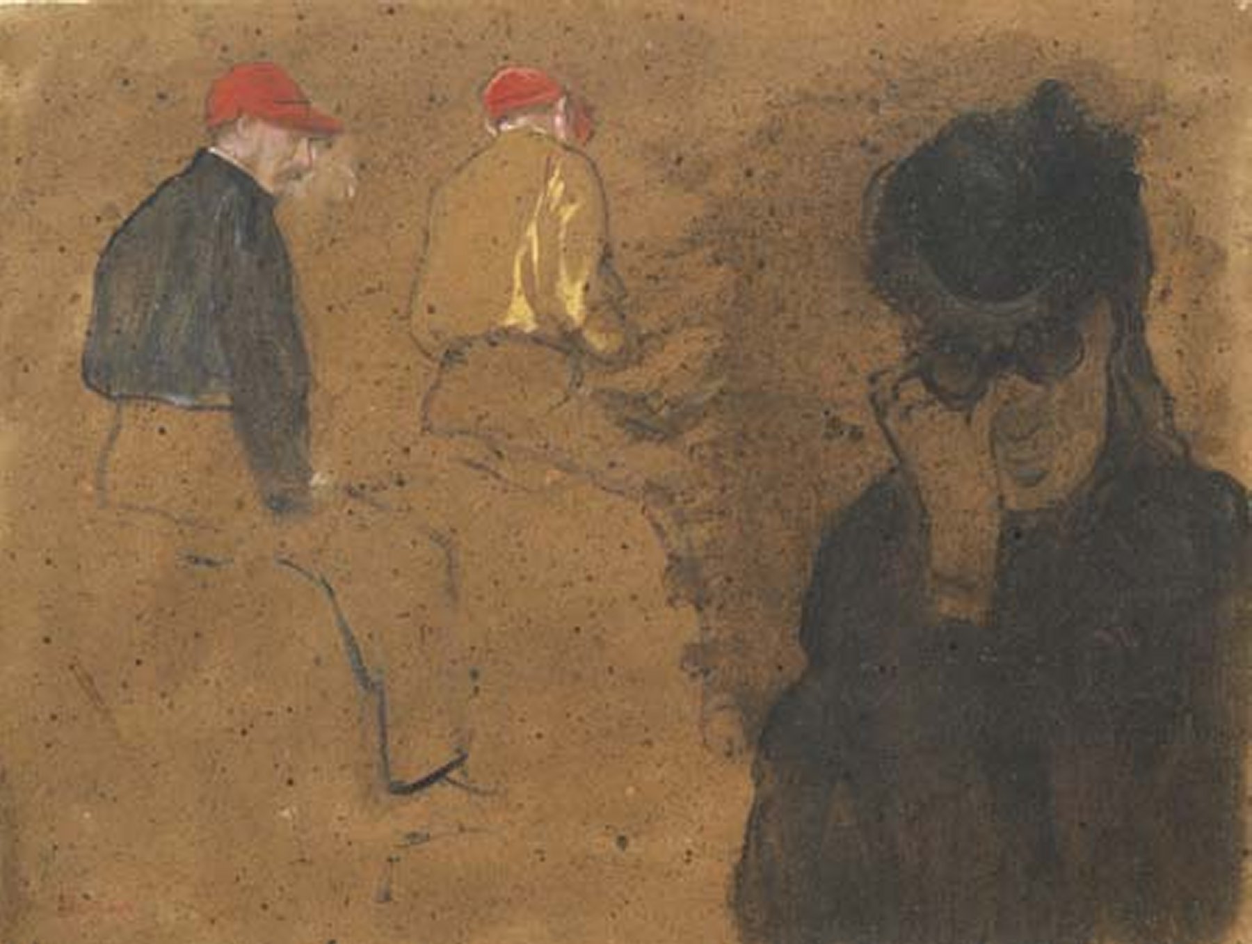 Two Jockeys. Woman with Opera Glasses 1894.jpg