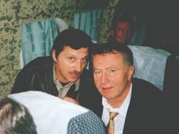 С Жириновским в самолете, 1996 год