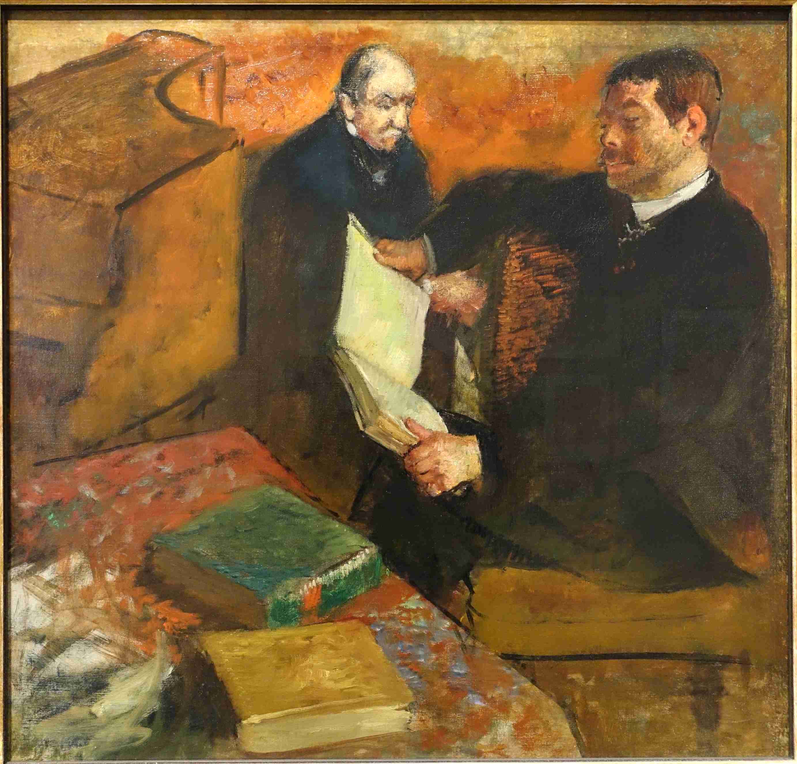 Lorenzo Pagans and Auguste De Gas, by Hilaire-Germain-Edgar Degas, c. 1895, oil on canvas - Fogg Art Museum, Harvard University - DSC01180.jpg