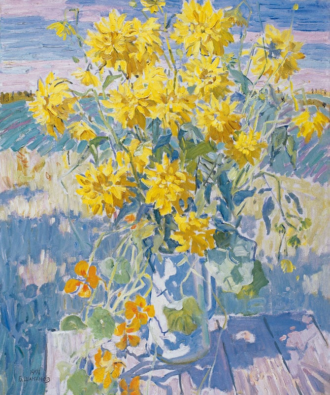 Шаманов Б. Сентябрь. Жёлтые цветы. 1991